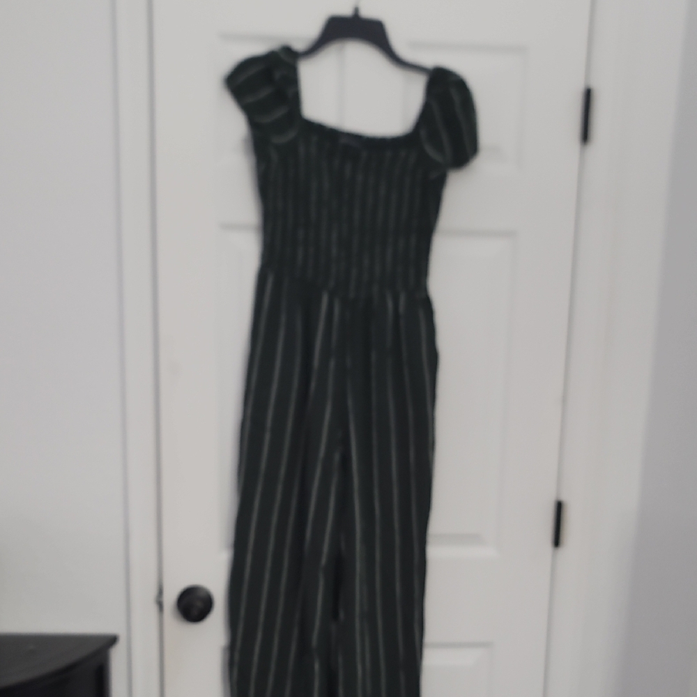 Striped Green Jumpsuit